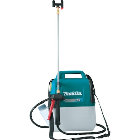Makita XSU03Z 1 5/16 gal Backpack Sprayer, 5 9/16 ft L Hose, 27 in L Wand, Jet/ Mist Nozzle Spray Pattern