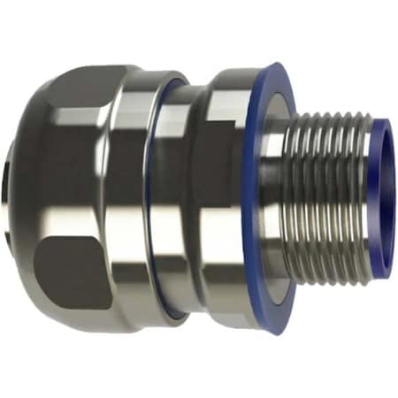 Calbrite S61200FCHG Conduit Fitting Flex, 1-1/4 in, Threaded, 316 Stainless Steel, brite, Blue
