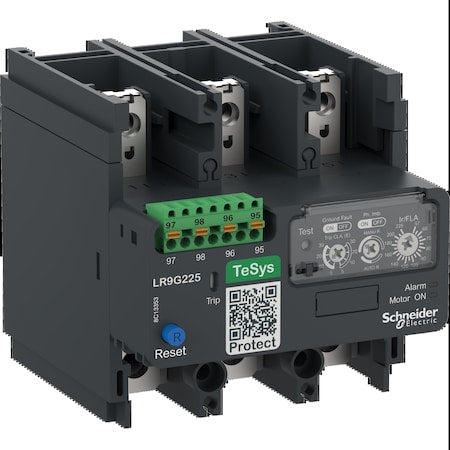 Schneider Electric LR9G225 Magnetic Motor Starter, 1NC/1NO, 24V-500V AC, 24V-250V DC, Box Lug
