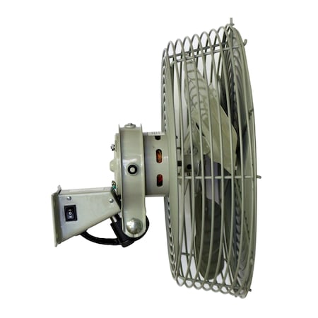 TPI N-12 Low Velocity Navy Fan, Yoke Mount, 12 in Blade Dia