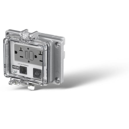 Hubbell Wiring Device-Kellems PR205EB Access Port, Power And Data, NEMA 12/4