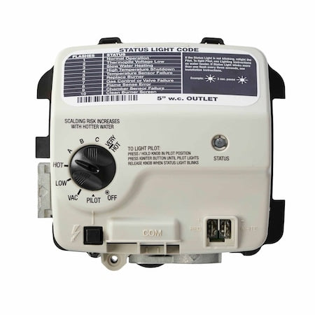 Resideo WT8840B1000/U Gas Valve, NG, Manual, Piezo, 350 to 850mV DC, 0 in to 14 in wc, Standard Opening, 1/2 in Inlet Size