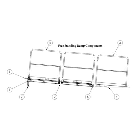 BIL-JAX 0105-05-102 AS2100 Guardrail - 4' W - Horizontal