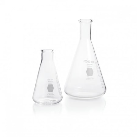 Kimble Chase 27050-4000 Erlenmeyer Flask, 4000mL, Clear