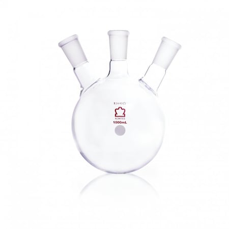 Kimble Chase 606020-1424 Angled Triple Neck Round Bottom Flask