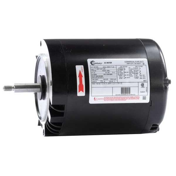 H155 Century 3-Phase General Purpose Pump Motor, 1/2 HP, 208-230/460V AC, Frame 56J