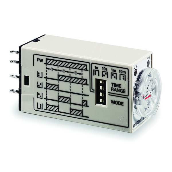 H3YN-2-AC100-120 Omron Multifunction Time Delay Relay, DPDT, 100-120V AC