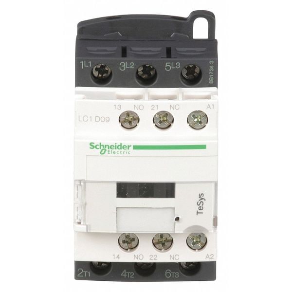 LC1D09B7 Schneider Electric 3-Pole 1NO/1NC Magnetic Contactor, 24V AC Coil