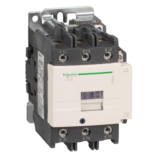 LC1D80F7 Schneider Electric IEC Magnetic Contactor, 3 Pole, 110 V AC, 1NC/1NO, Screw Clamp