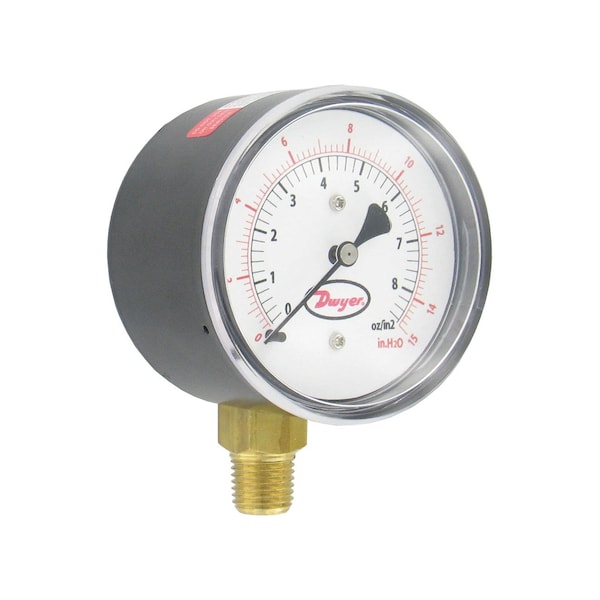LPG3-D8122N Dwyer Instruments Low pressure gauge for HVAC applications (0-15