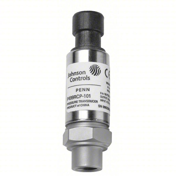 P499RCP-107K Johnson Controls Pressure Transmitter, 0 to 750 psi, 3-Pin Packard Connector