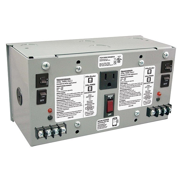 PSH100A100AB10 Functional Devices-Rib Class 2 Transformer, 120VAC to 24VAC, 100VA