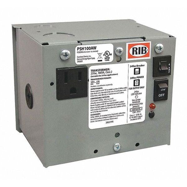PSH100AW Functional Devices-Rib Enclosed Power Supply, 24V AC