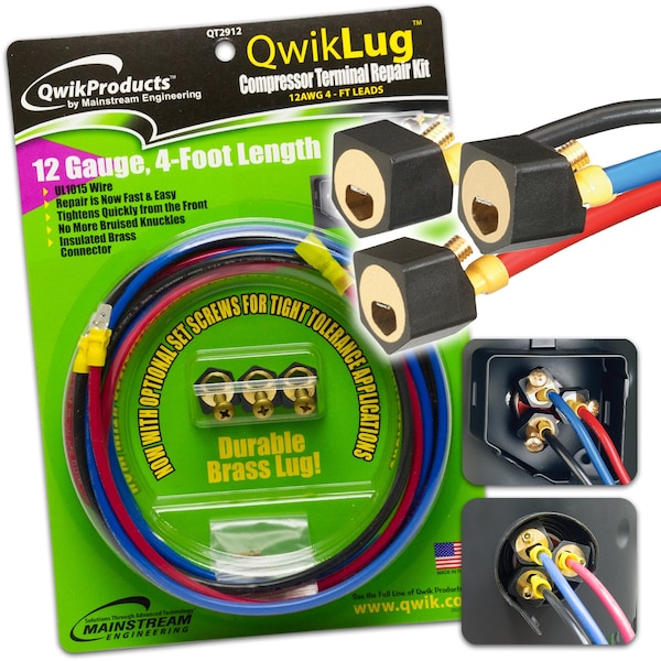 QT2912 Rheem QwikLug terminal repair lugs for 12 AWG with 4 ft leads