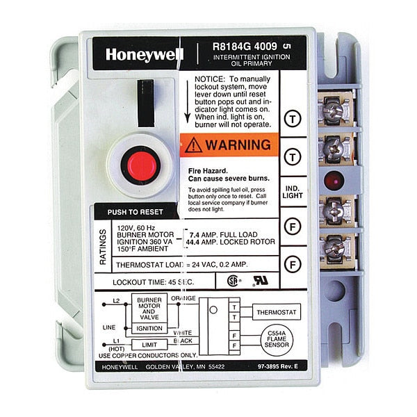 R8184G4009 Resideo 120V 60Hz switch with 45-second safety timing