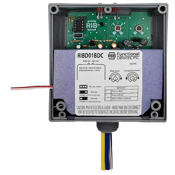 RIBD01BDC Functional Devices-Rib Enclosed Time Delay Relay Replacement Part