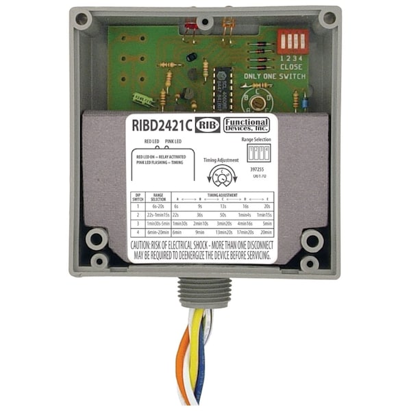 RIBD2421C Functional Devices Time Delay Relay SPDT 10 Amp