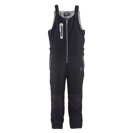 Refrigiwear 0795RBLK2XL Extreme Softshell Bib Overalls, 100% Polyester, Black, XXL