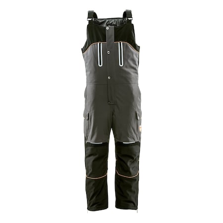 Refrigiwear 7140RBCH5XL Polarforce Bib Overalls, Polyester, Black/Charcoal, 5XL