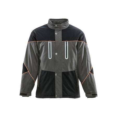 Refrigiwear 8140TBCH5XL PolarForce Jacket, Polyester, Zipper with Storm Flap, Black, 5X-Large Tall