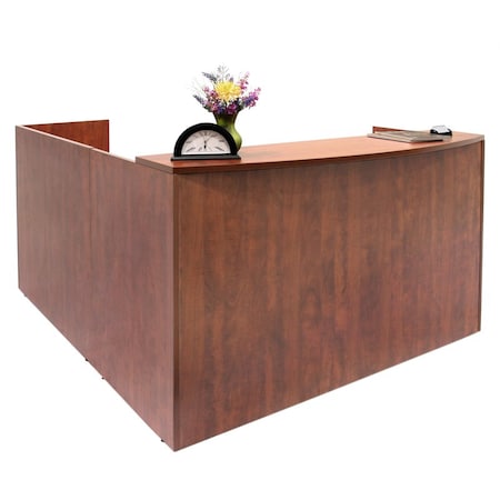 Regency LRDRT1BFCH Reception Desk Legacy Single Pedestal Reception Desk, Ch, Cherry