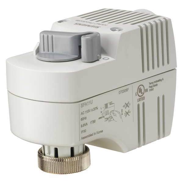 SFP11U Siemens Zone Valve Actuator, 120VAC, Normally Open