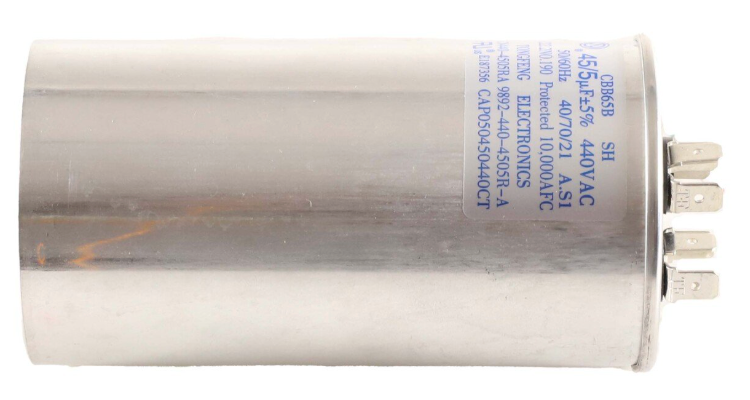 CAP050450440RTP Goodman Dual Round Run Capacitor, 45/5 MFD 440VAC