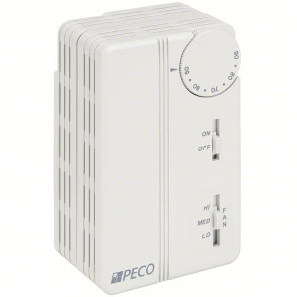 TB155-046 Peco Fan Coil Thermostat, 3-Speed Fan, SPDT Switch