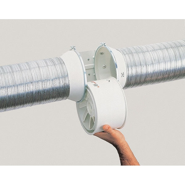 TD-100 Soler & Palau 4 in mixed flow in-line duct fan (120V AC, 70 cfm)