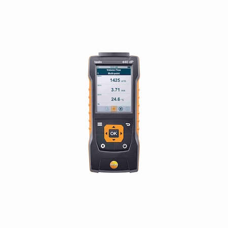 Testo 0560 4402 440 Dp Air Velocity And Iaq Measuring Instrument With Integrated Differential Pressure Sensor