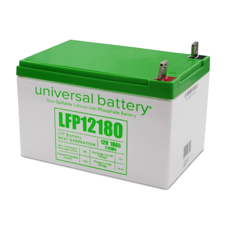 UPG 48045 Lithium LFP Battery, 12.8 V, 18Ah, in a 12Ah case, NB Terminal