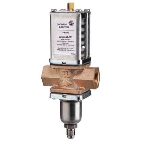 V246GB1-001C Johnson Controls 2 Way Pressure Regulating Valve, 1/2 in NPT