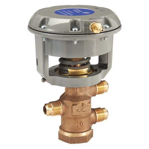 V-4332-1009 Johnson Controls Flare Pneumatic Diaphragm Valve, 1/2 in, 3-Way