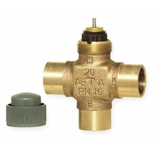 V5853A2048 Honeywell Three-Way Sweat Valve, 1/2 In, Cv 1.9