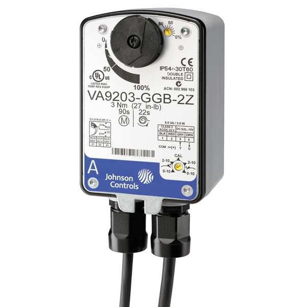 VA9203-BGB-2 Johnson Controls Electric Ball Valve Actuator, 27 In.-lb. On-Off, 24VAC