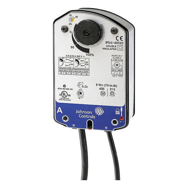 VA9208-GGA-3 Johnson Controls Electric Actuator, Proportional, 70 in.-lb., 24VAC