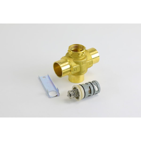 VCZNE6100 Resideo 1-1/4 inch sweat three-way cartridge cage valve bronze body