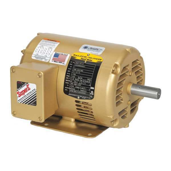 VEM31112 Baldor Motor Three-Phase AC Induction Motor, 3/4 HP, 56C Frame, 230/460V