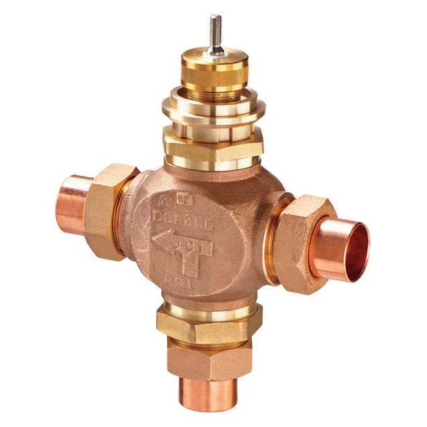 VG7882ET Johnson Controls 1/2 in sweat 3-way mixing globe valve (Cv 1.8)