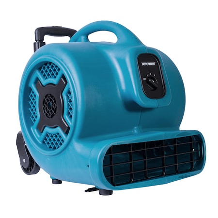 Xpower X-830H Air Mover W/ Telescopic Handle and Wheels, 1 HP, 3600 CFM, 8.5 Amps, 4 Positions, 3 Speeds
