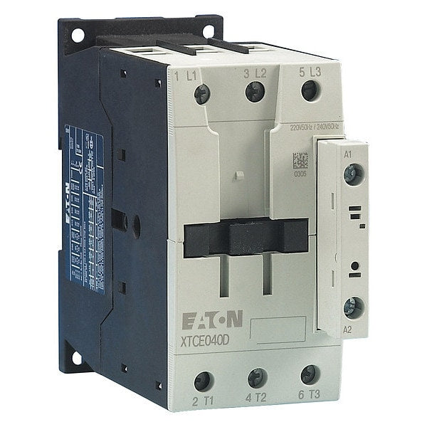XTCE050D00A Eaton IEC Magnetic Contactor, 3-Pole, 120V AC Coil, Non-Reversing