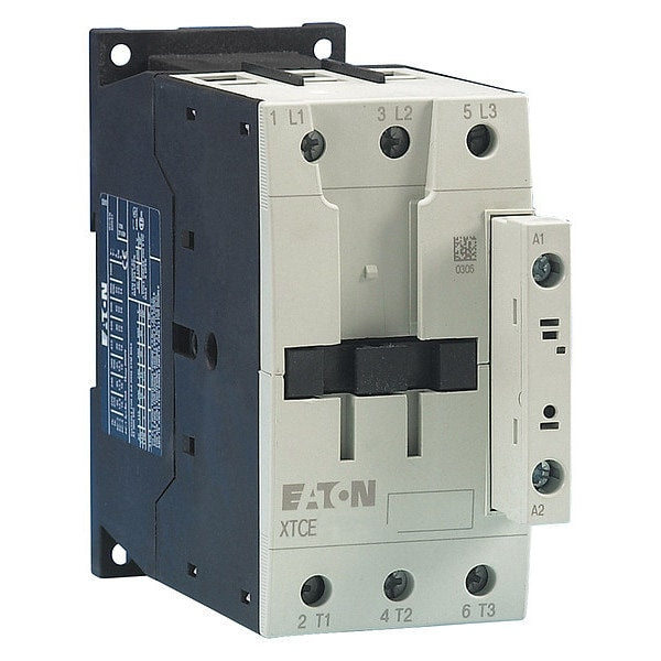 XTCE065D00T Eaton IEC Magnetic Contactor, 24V AC coil, 3-pole, no auxiliary contacts