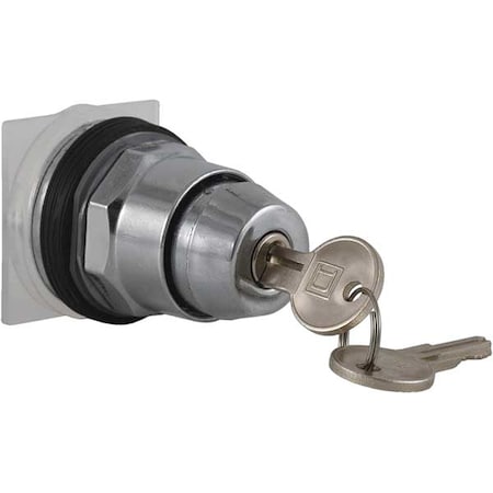 Schneider Electric 9001KS25K2 Non-Illum Selector Switch, 30 mm, 2 Pos, Keyd
