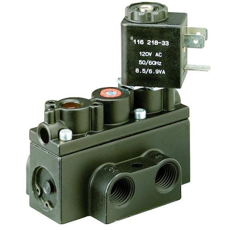 ARO A212SS-012-D Solenoid Air Control Valve, 1/4 In, 12V DC, Overall Length: 3-1/2