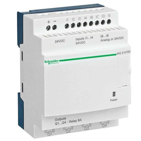 Schneider Electric SR2E121BD Compact Smart Relay, 8 Inputs, 4 Outputs