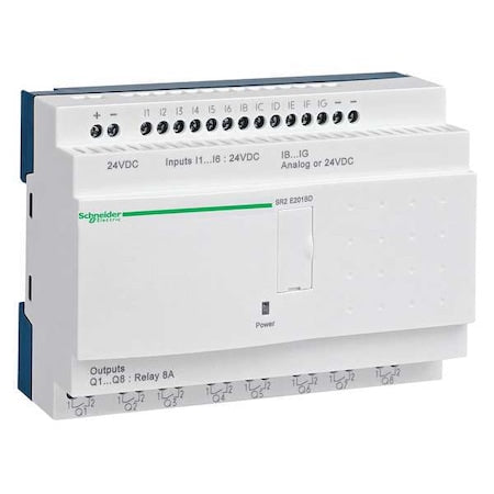 Schneider Electric SR2E201BD Compact Smart Relay, 12Inputs, 8Outputs