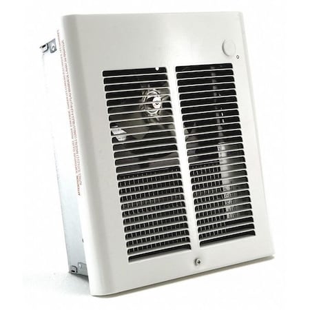 DAYTON 2HAD6 Recessed Electric Wall-Mount Heater, Recessed or Surface, 1500 W, 120V AC, White
