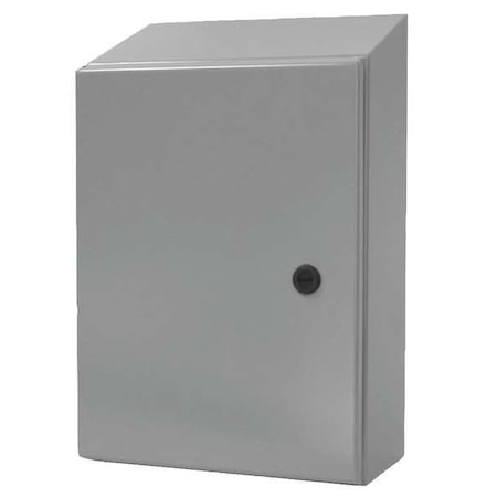 Wiegmann N412121206CST 1/4 Turn Latch Electrical Enclosures, 12 in H, 6 in D, 12 in W, 12, 13, 3R, 4, Steel