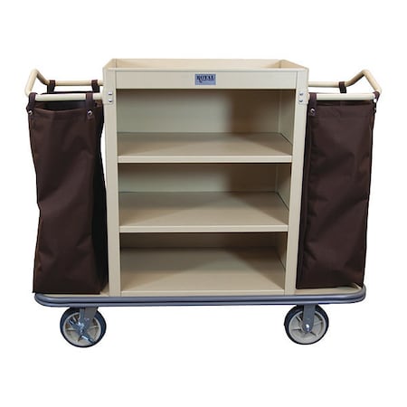 Royal Basket Trucks G55-TNX-M3C-2NN Housekeeping Cart, Beige, Standard