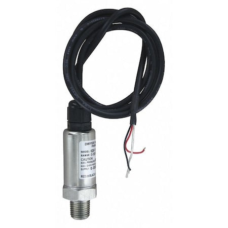 Dwyer Instruments 628-08-GH-P1-E1-S1 Transmitter, 0 to 30 PSI, 36 In Lead